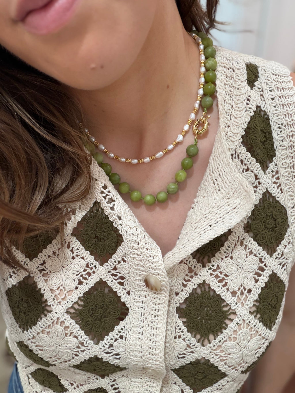 Baroque Pearl + Gold Choker