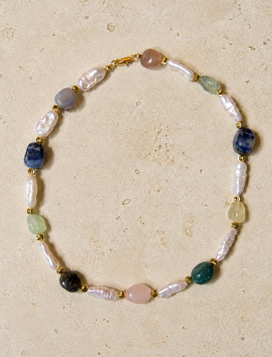 Earth & Sea Pearl Necklace