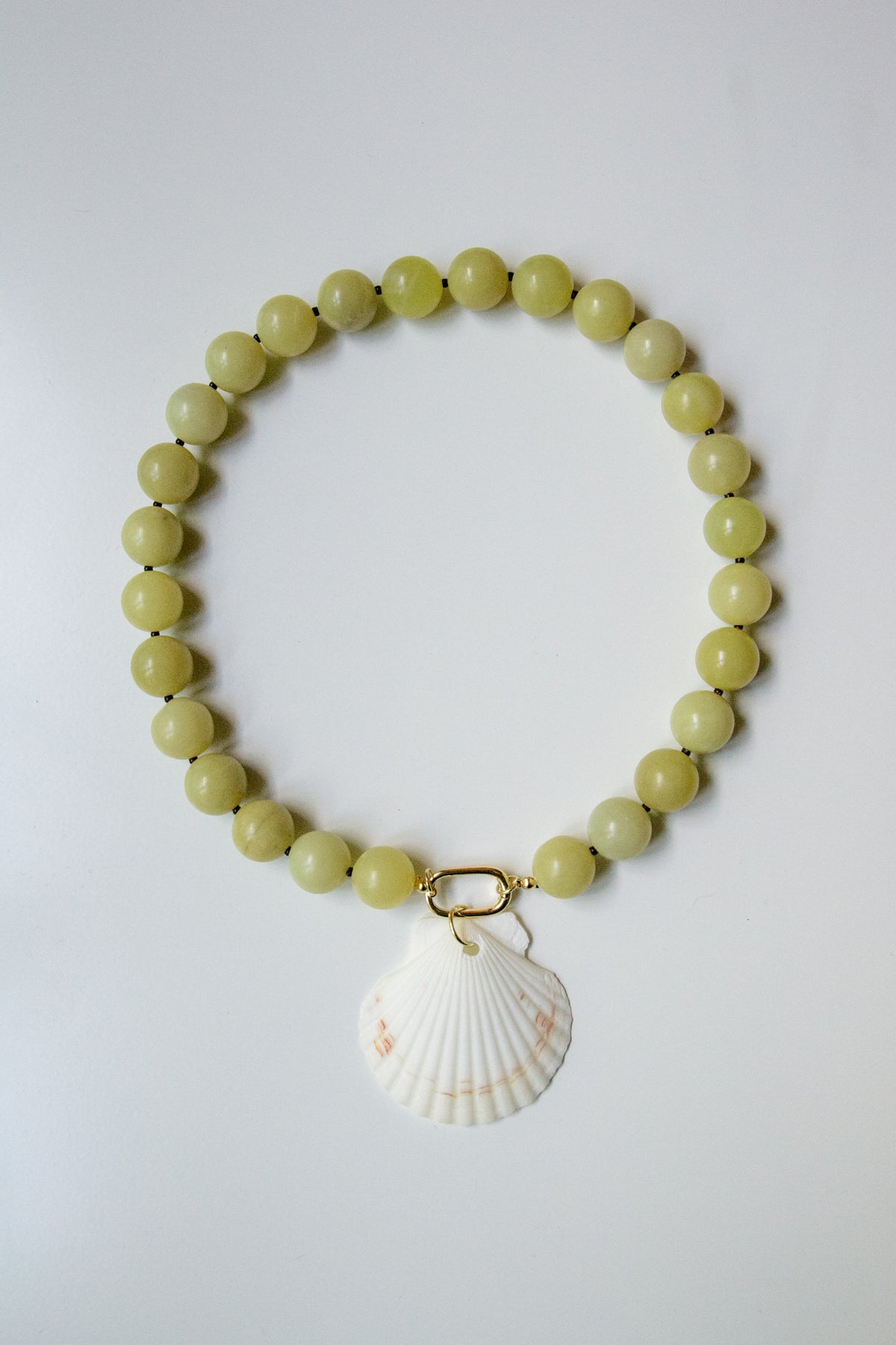 Citron jade jumbo gemstone necklace