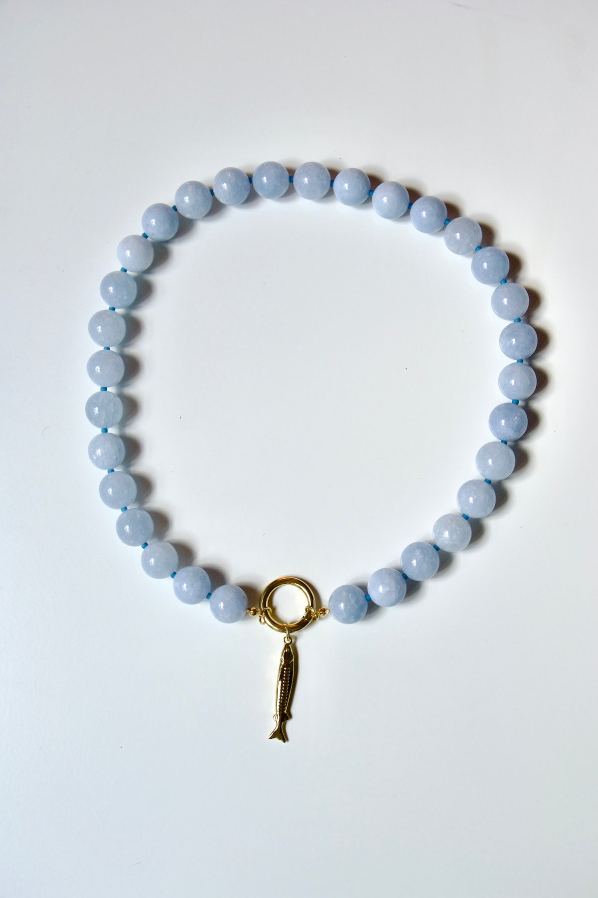 Aquamarine gemstone necklace