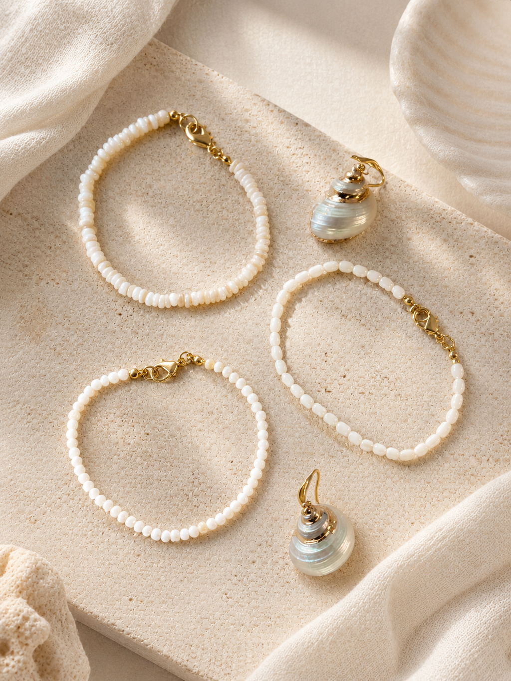 Seashell Bracelet Stack