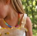 Girls Rainbow Gemstone Necklace