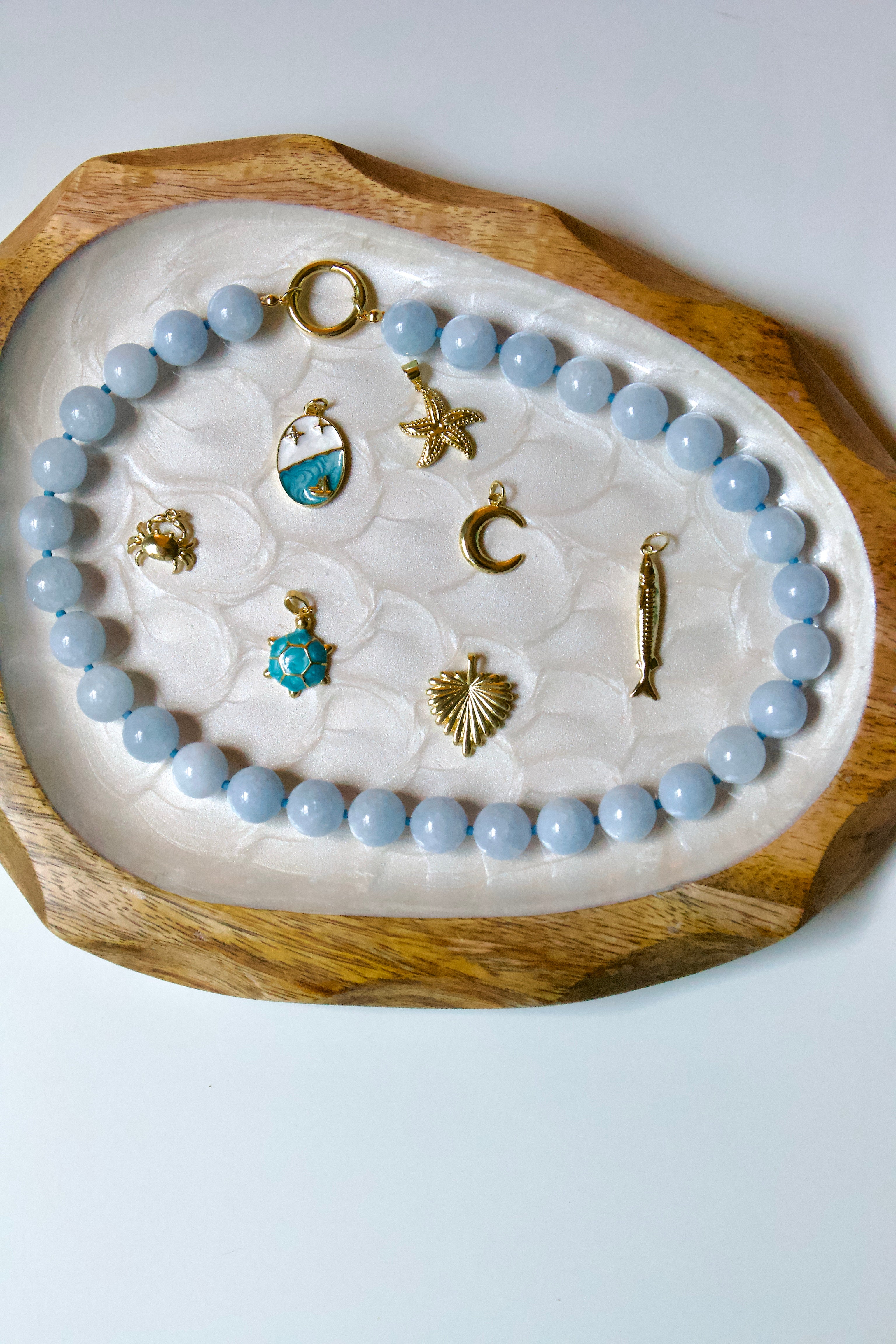 Aquamarine gemstone necklace