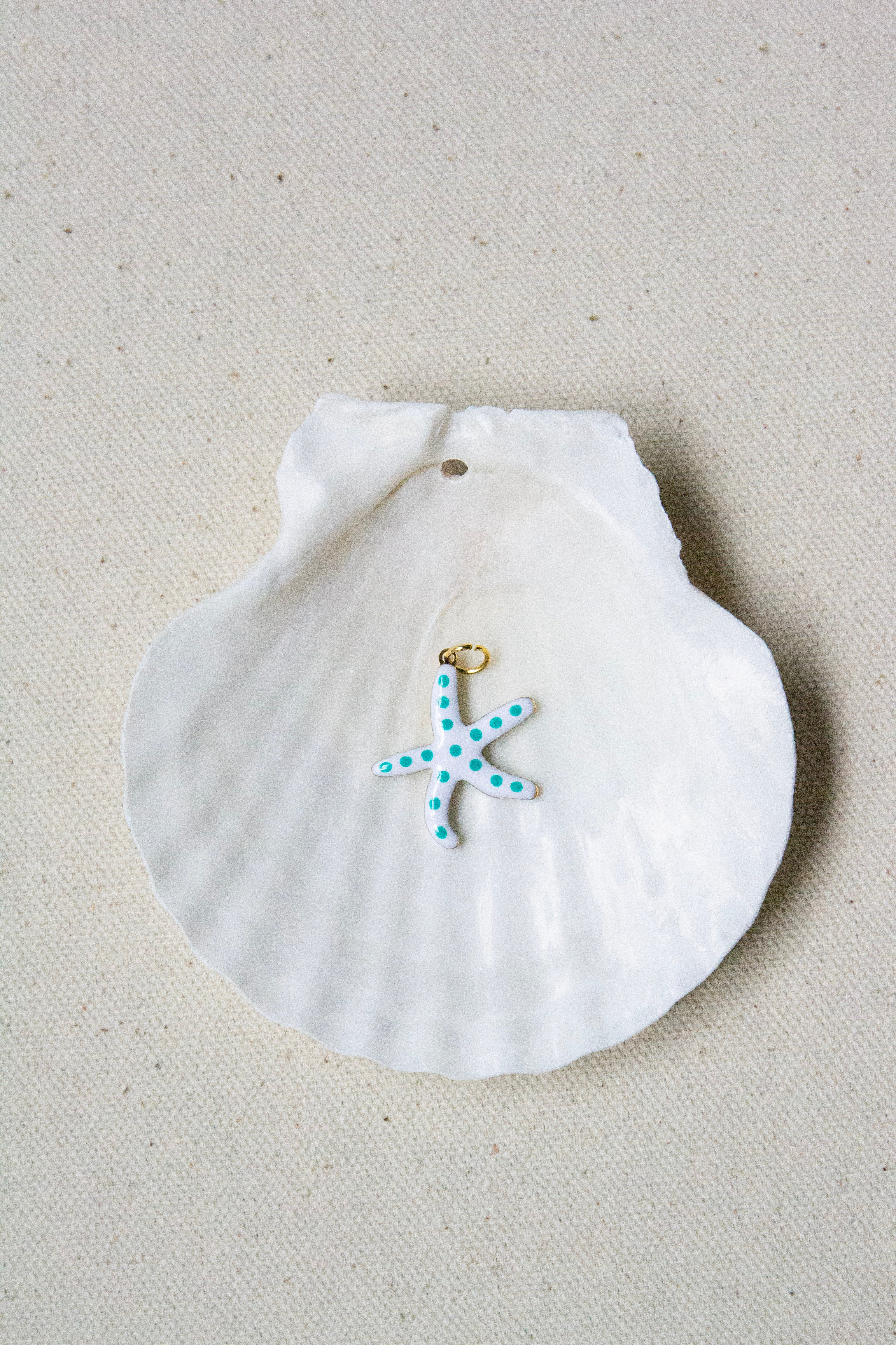 Blue starfish charm