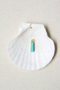 Turquoise rectangle charm