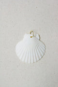 White scallop shell charm