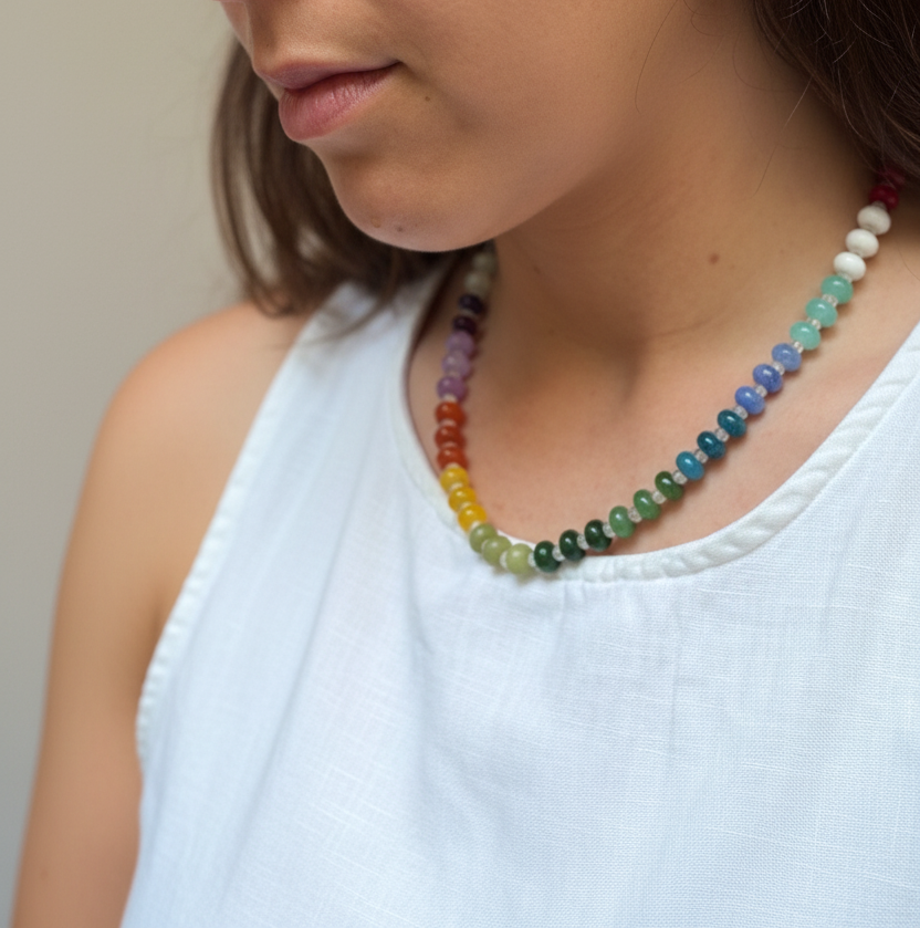 Rainbow Gemstone Necklace