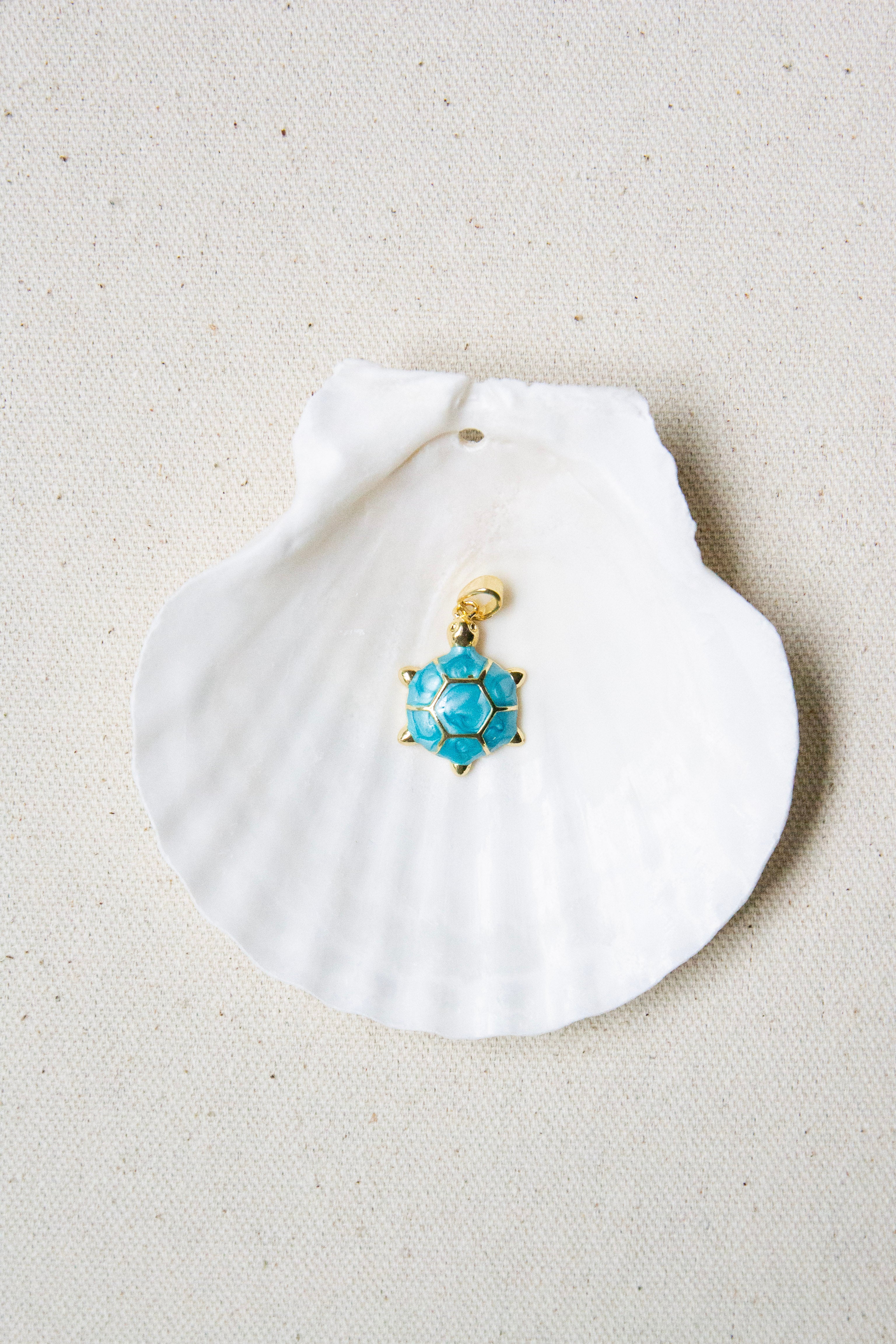 Turquoise tortoise charm
